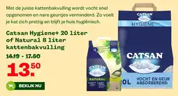 Welkoop Catsan Hygiene+ Natural aanbieding