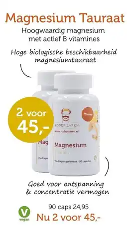 De Rode Pilaren Rodepilaren magnesium tauraat aanbieding