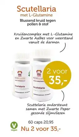De Rode Pilaren Scutellaria met L-Glutamine aanbieding