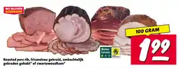 Nettorama Roasted pork rib, fricandeau gekruid, ambachtelijk gebraden gehakt* of zwartewoudham* aanbieding