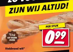 Nettorama Stokbrood wit* aanbieding