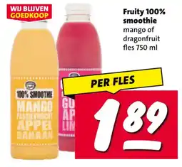 Nettorama Fruity 100% smoothie mango of dragonfruit aanbieding
