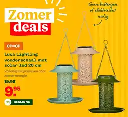Welkoop Luca lighting voederschaal met solar led aanbieding