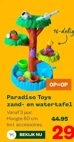 Welkoop Paradiso Toys zand- en watertafel aanbieding