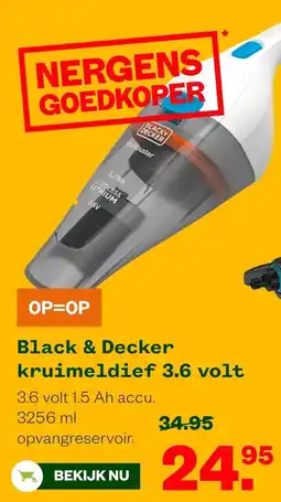 Welkoop Black & Decker kruimeldief 3.6 volt aanbieding