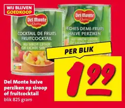 Nettorama Del Monte halve perziken of fruitcocktail aanbieding