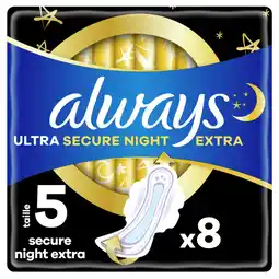 Dekamarkt Always Maandverband ultra secure night extra aanbieding