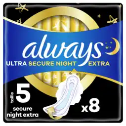 Dekamarkt Always Maandverband ultra secure night extra aanbieding