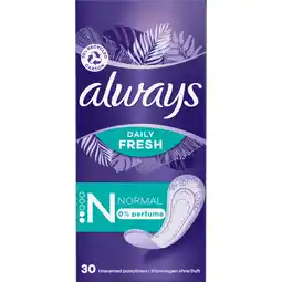 Dekamarkt Always Inlegkruisjes dailies fresh & protect normal aanbieding