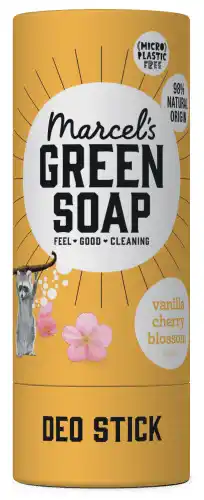 Dekamarkt Marcel's Green Soap Deo stick vanilla cherry blossom aanbieding