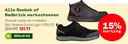 Welkoop Reebok of Redbrick werkschoenen aanbieding