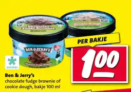 Nettorama Ben & Jerry's chocolate fudge brownie of cookie dough aanbieding