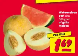 Nettorama Watermeloen part of galia meloen aanbieding