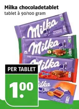 Poiesz Milka chocoladetablet aanbieding