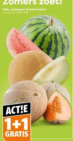 Poiesz Galia, cantaloupe of watermeloen aanbieding