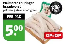 Poiesz Weimarer Thuringer braadworst aanbieding