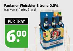 Poiesz Paulaner Weissbier Zitrone aanbieding