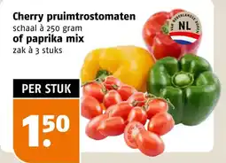 Poiesz Cherry pruimtrostomaten of paprika mix aanbieding