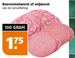 Poiesz Boerenmetworst of snijworst aanbieding