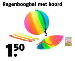 Poiesz Regenboogbal met koord aanbieding