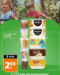 Poiesz Danone M&M's, Twix, Af en Toetje of Danio duo aanbieding