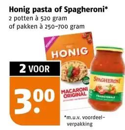 Poiesz Honig pasta of Spagheroni aanbieding