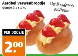 Poiesz Aardbei verwenbroodje aanbieding