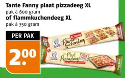 Poiesz Tante Fanny plaat pizzadeeg XL of flammkuchendeeg XL aanbieding