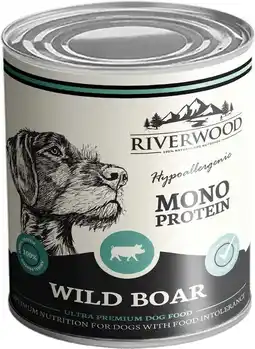 Intratuin Riverwood natvoer hond Mono Protein adult zwijn 400 g aanbieding