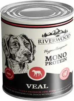 Intratuin Riverwood natvoer hond Mono Protein adult kalf 400 g aanbieding