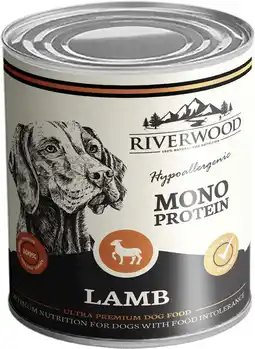 Intratuin Riverwood natvoer hond Mono Protein adult lam 400 g aanbieding