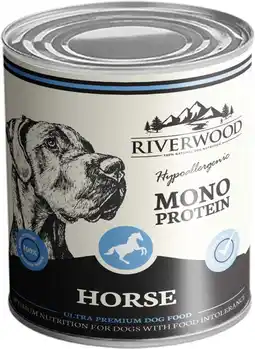 Intratuin Riverwood natvoer hond Mono Protein adult paard 400 g aanbieding