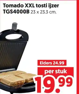 Dekamarkt Tomado XXL tosti ijzer TGS4000B aanbieding