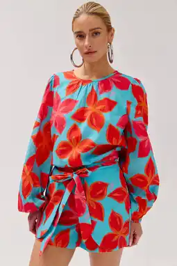 Wehkamp HARPER & YVE gebloemde top blauw aanbieding