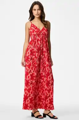 Wehkamp PIECES maxi jurk rood aanbieding