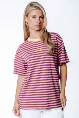 Wehkamp Colourful Rebel gestreept T-shirt - roze aanbieding