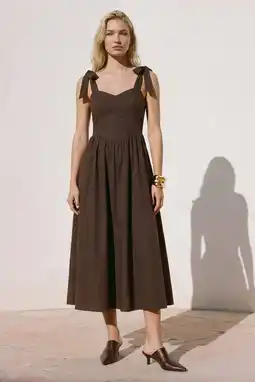 Wehkamp VERO MODA katoenen midijurk - bruin aanbieding