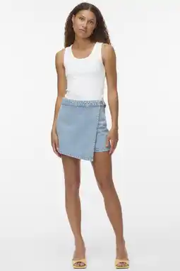 Wehkamp VERO MODA regular highwaist denim short light blue denim aanbieding