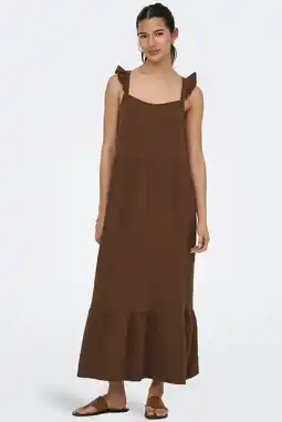 Wehkamp ONLY midi jurk bruin aanbieding
