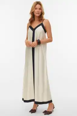 Wehkamp VERO MODA maxi jurk ecru aanbieding
