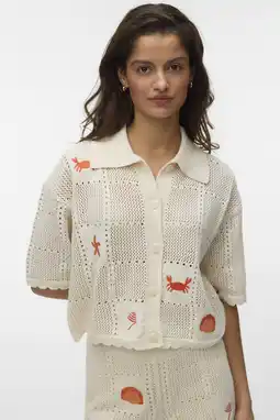 Wehkamp VERO MODA top gebreid beige aanbieding