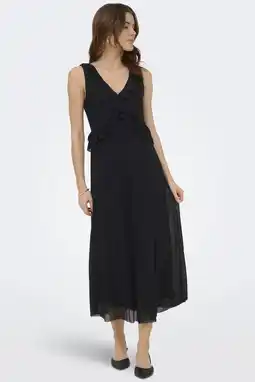 Wehkamp ONLY midi jurk zwart aanbieding