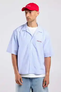 Wehkamp America Today relaxed fit gestreept overhemd - wit/blauw aanbieding