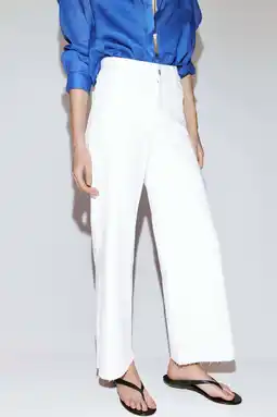 Wehkamp Mango regular waist wide leg jeans - wit aanbieding