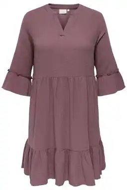 Wehkamp ONLY CARMAKOMA mini jurk oudroze aanbieding