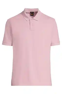 Wehkamp BOSS slim polo lichtroze aanbieding
