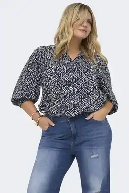 Wehkamp ONLY CARMAKOMA blouse met all over print aanbieding