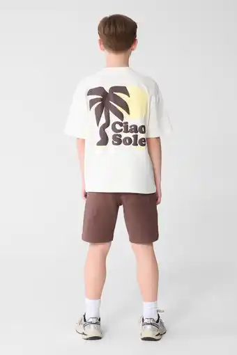 Wehkamp Shoeby T-shirt met backprint ecru aanbieding
