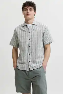 Wehkamp JACK & JONES PREMIUM relaxed casual overhemd groen aanbieding