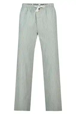 Wehkamp America Today pyjamabroek Lio lichtgroen/wit aanbieding